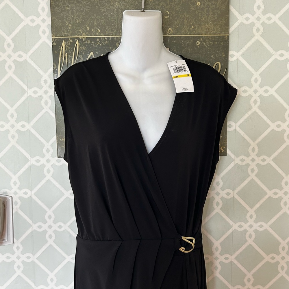New NWTS MK MICHAEL KORS JUMPSUIT BLACK GOLD TONE HARDWARE Medium